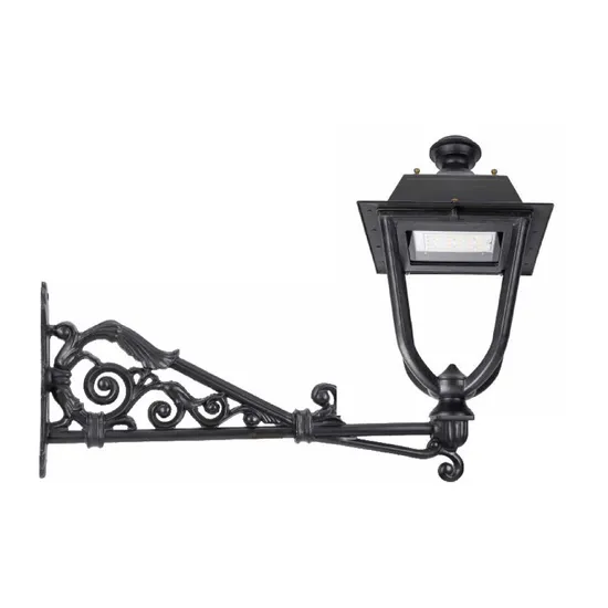 Lampadaire LED européen à bras incurvé, imperméable IP66, idéal pour un jardin ou une route